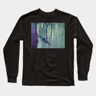 Midday Flight oil and watercolor painting by tabitha kremesec Long Sleeve T-Shirt
